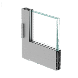 Accessible aluminium door frame profile detail