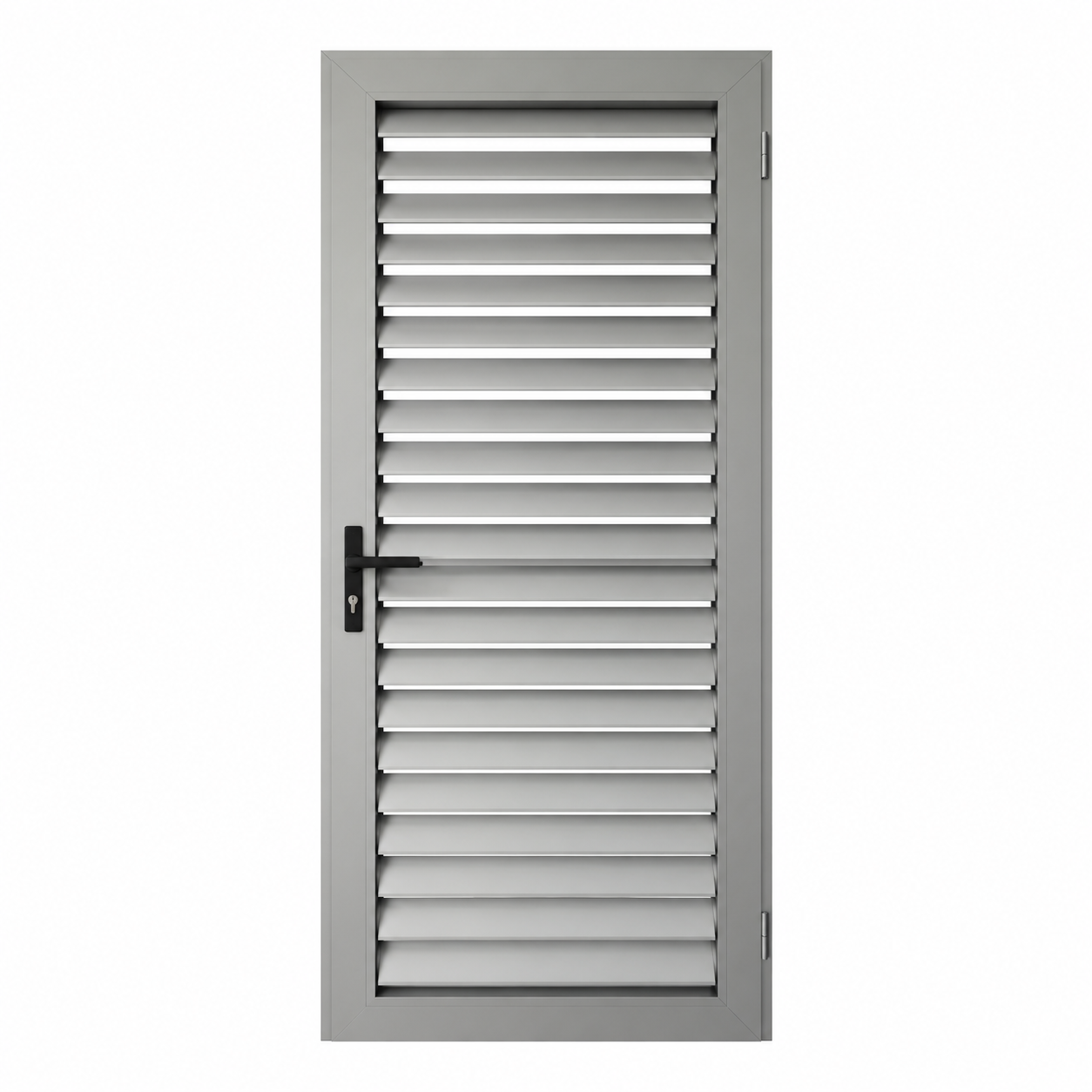 Full-height aluminium louver ventilation door