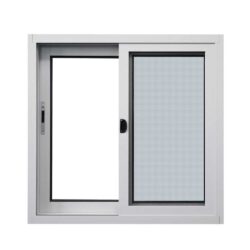 Sliding aluminium window with horizontal moving sash