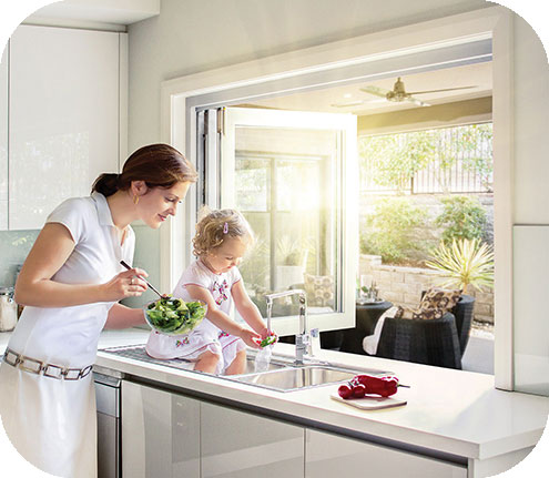 Bifold Windows Pass Through