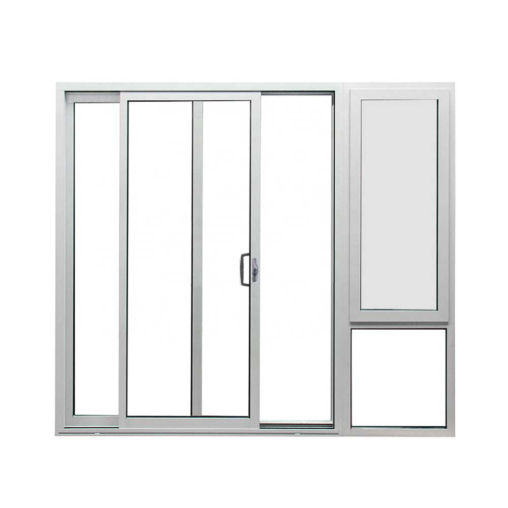 Aluminium door profile section detail